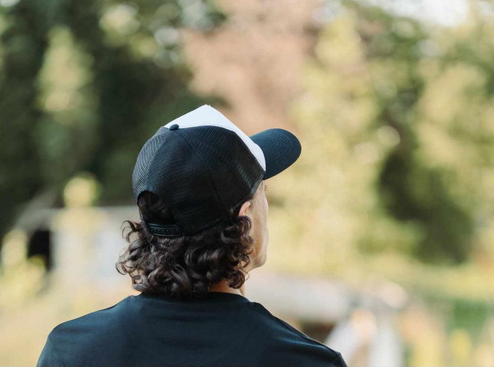 Casquette américaine avec filet - Unisexe - Black & White