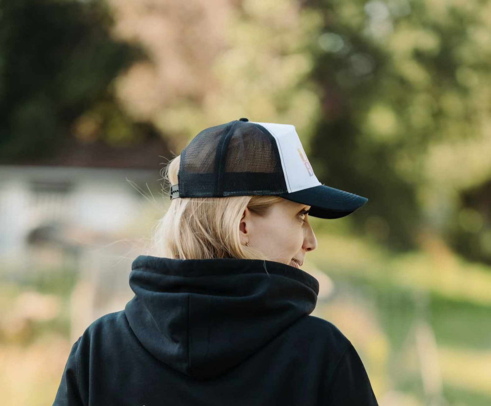 Casquette américaine avec filet - Unisexe - Black & White