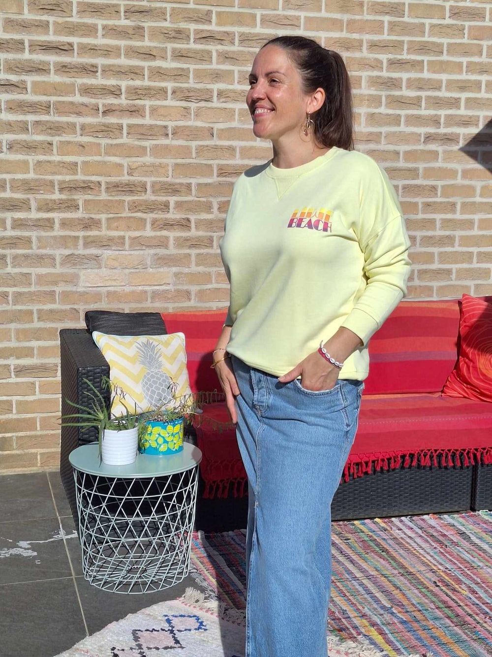Sweat-shirt écoresponsable Coton bio - Lemon citrus