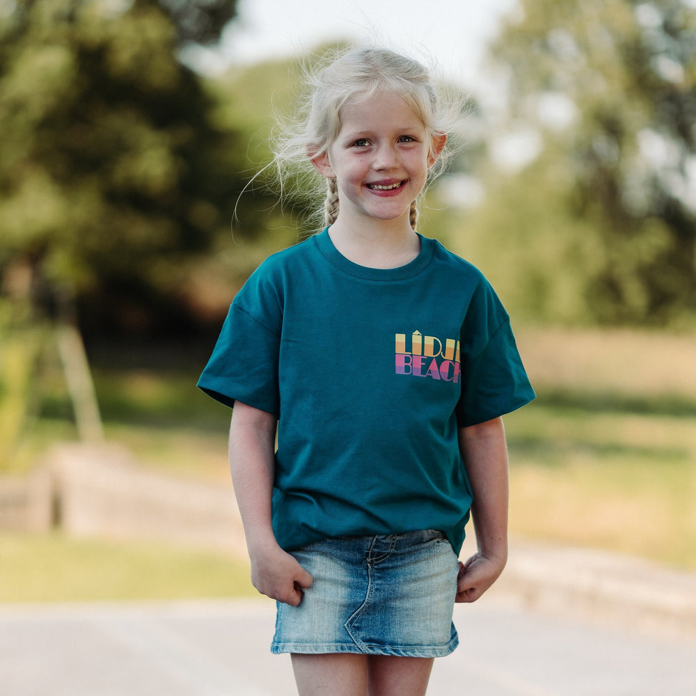 T-shirt enfant 100% coton biologique - Vert paon
