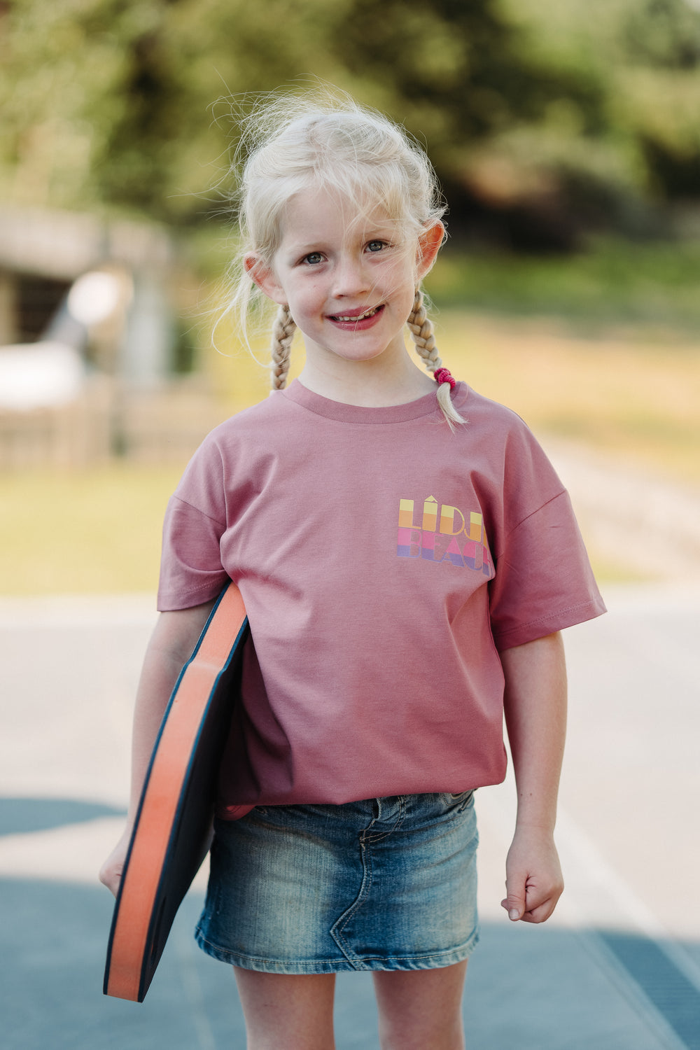 T-shirt enfant 100% coton biologique - Rose antique
