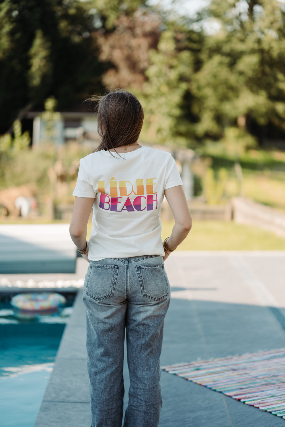 T-shirt col en V 100% Coton bio - Ivoire
