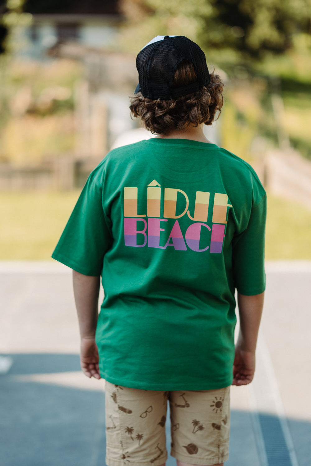 T-shirt enfant 90% coton biologique 10% coton recyclé - Vert champ