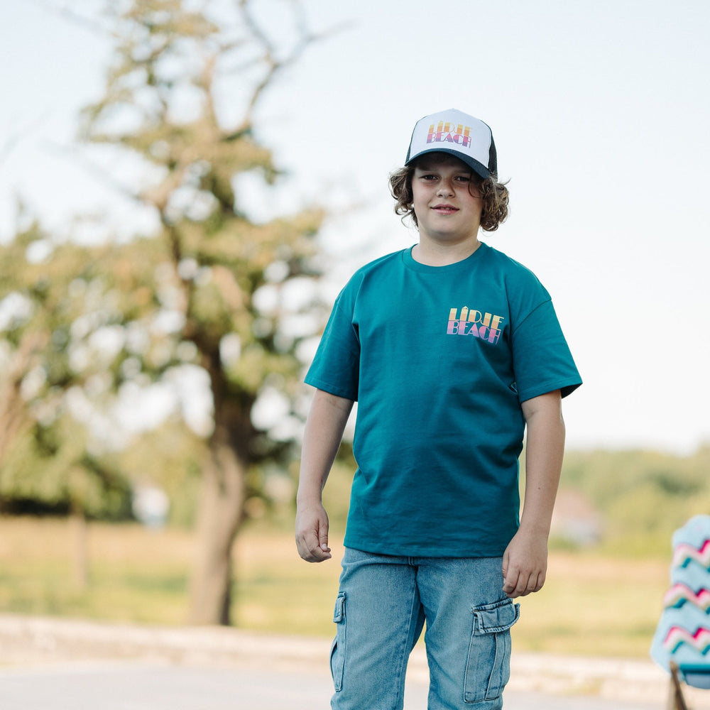 T-shirt enfant 100% coton biologique - Vert paon