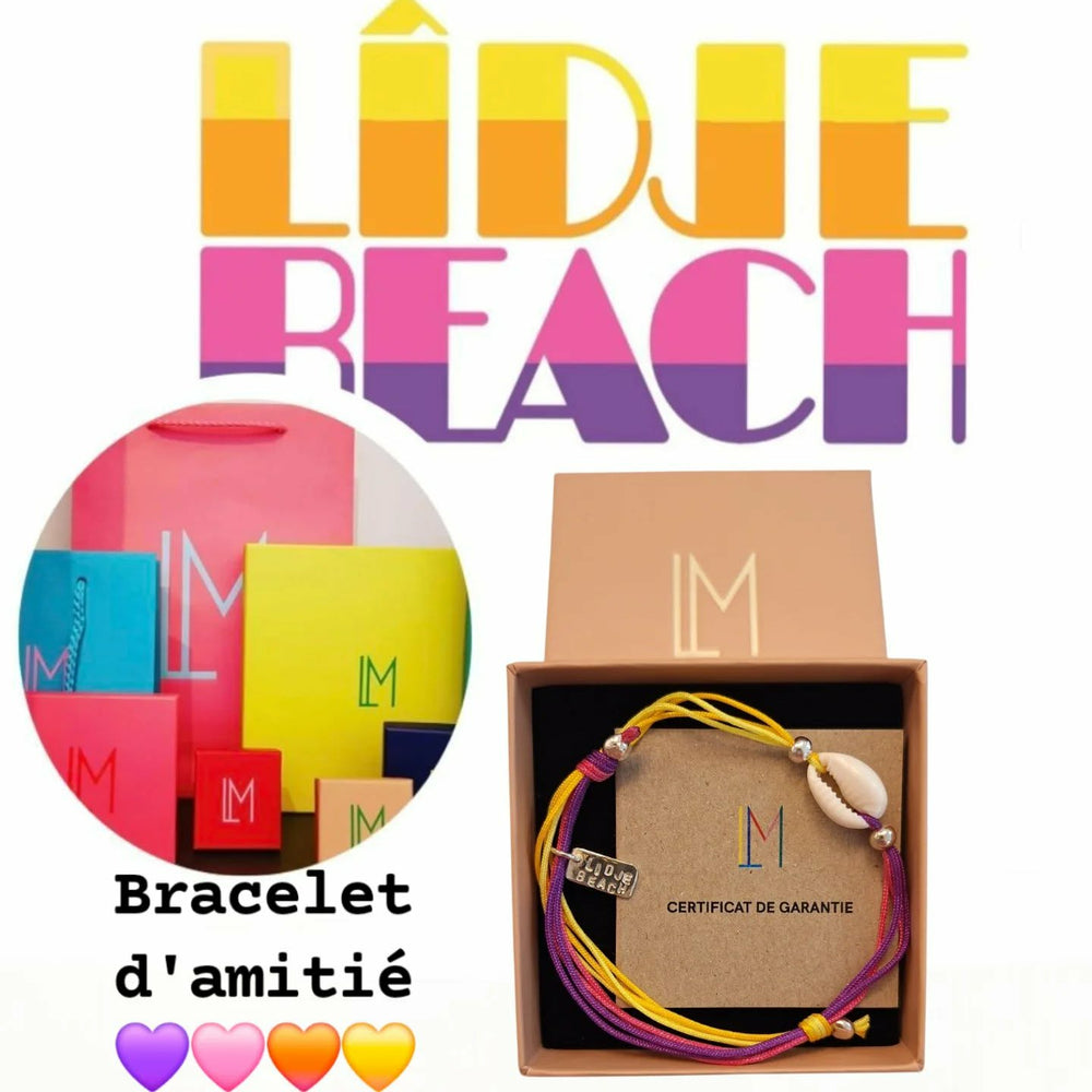 Bracelet d'amitié avec coquillage Cauri et Argent