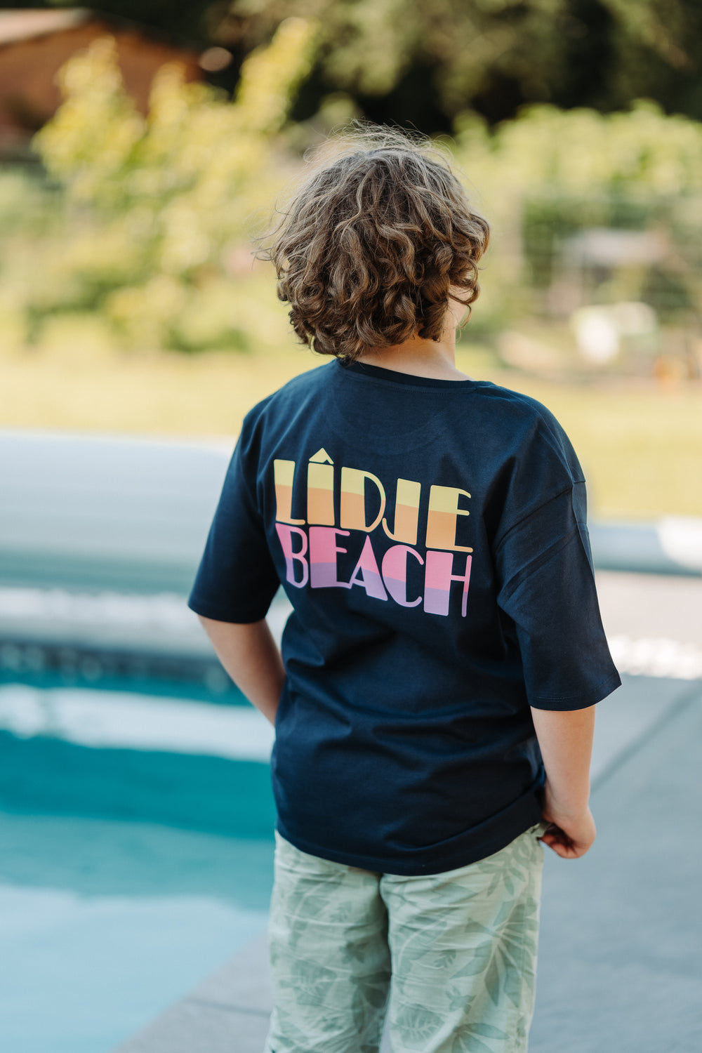 T-shirt enfant 90% coton biologique 10% coton recyclé - Bleu navy