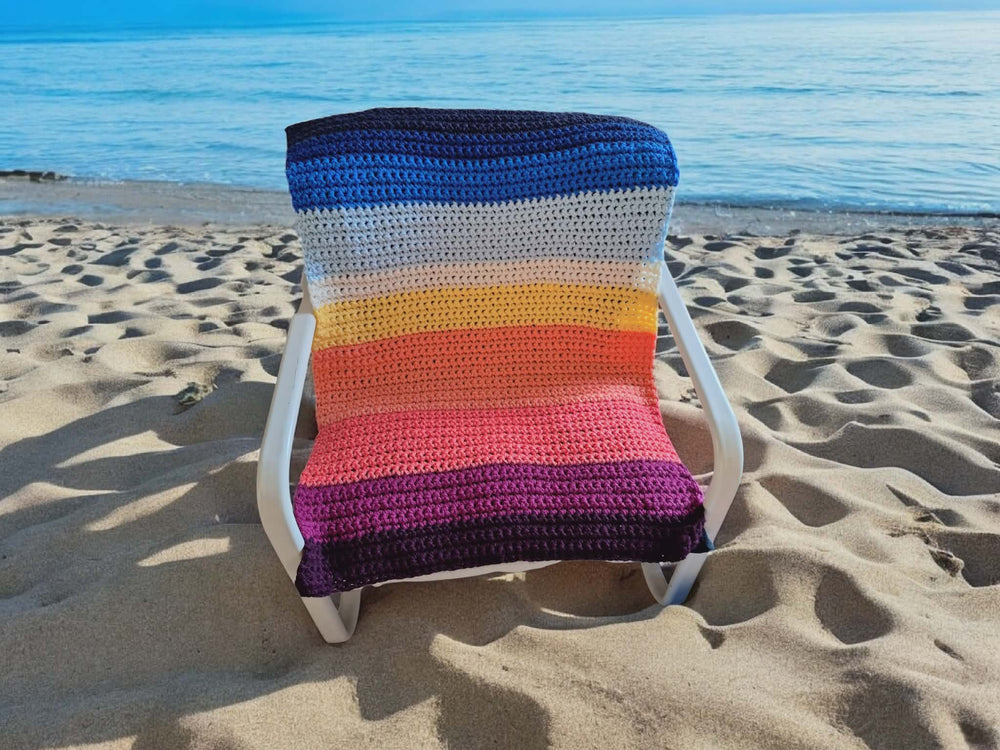 Plaid coloré au crochet